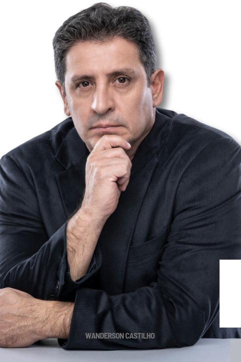 Wanderson Castilho, founder and principal examiner of Enetsec, photographed against a white ground.